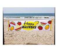 Boland 52058 Striscione in poliestere Happy Birthday, 50 x 180 cm, decorazione per feste, decorazione per compleanno, decorazione per compleanno