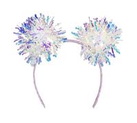 Boland 52194 - Diadema LED Sparkle, cerchietto con pompon e luci, accessori luminosi per Carnevale e feste a tema, outfit da festa