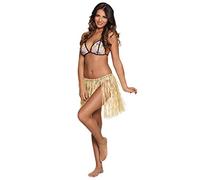 Boland 52230 - Gonna Hawaii Raffia, 40 cm, Colore: Beige (Confezione da 2)