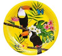 Boland 52437 - Set di 10 piatti da festa Tukan, misura 23 cm, ecologici, 100% carta, per compleanno, feste a tema