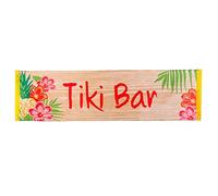 Boland 52490 - Banner Tiki Bar, Dimensioni 50 x 180 cm, in Poliestere, Bandiera con Motivo, Decorazione per Feste in Spiaggia, Carnevale, Feste a Tema, Compleanni