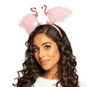 Boland 52568 - Cerchietto per Capelli Fenicotteri, Taglia Unica per Adulti, Festa in Spiaggia, Accessorio per Tiara a Tema, Carnevale