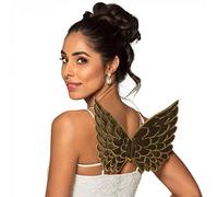 Boland 52875 - Ali d'angelo Aurelia, dimensioni 22 x 43 cm, oro, unisex, ali, cristiano, angelo, costume, carnevale, festa a tema, Natale