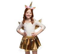 Boland 52879 Costume Set (Tiara, Wings and Tutu), Gold, Standard Size