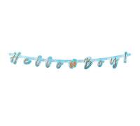 Boland 53233 - Ghirlanda con Lettere Hello Boy, Lunghezza 140 cm, Colore: Blu/Oro