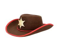 Boland 54378 - Cappello da cowboy sceriffo con stella, per bambini, cappello da bambino per costumi, cappello western per carnevale