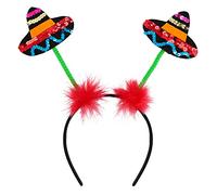 Boland 54424 - Tiara con sombreri oscillanti, cerchietto per donna e uomo, con mini cappello, copricapo per una festa in Messico