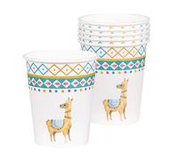 Boland 54436 - Bicchieri da festa Lama, 6 pezzi, capacità 25 cl, bicchiere, stoviglie usa e getta, bicchieri di carta, feste, estate, compleanno