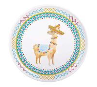 Boland 54441 - Vassoio Lama, Diametro 34,5 cm, in plastica, Lavabile e Riutilizzabile, Piatto, Decorazione, Festa, Estate, Compleanno