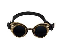 Boland 54503 - Occhiali steampunk, plastica, banda elastica, lenti scure, misura regolabile, accessorio, carnevale, halloween, festa a tema