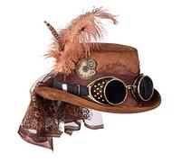 Boland 54562 - Cappello Space Punk Deluxe con occhiali, cappello steampunk, copricapo, accessorio per costume per carnevale, festa a tema o JGA