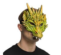 Boland 56742 - Mezza maschera da drago, dal design realistico con elastico per costumi di Carnevale, Halloween o feste a tema