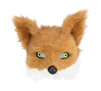 Boland 56764 - Maschera volpe con peluche, maschera viso, mezza maschera, maschera animale per JGA e carnevale, costume in maschera