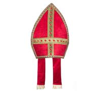 Boland Statuetta Babbo Natale Mitra Sankt 56841 – 35 x 33 cm – Rosso/Oro