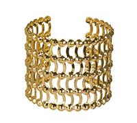 Boland 64421 - Bracciale Grace dorato, misura regolabile, per donna, 5 file, braccialetto, bigiotteria, gioielleria, Carnevale, Carnevale, Fastnacht, festa a tema