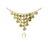 Boland 64475 - Collana a Mano Belly Dance con Anello a Dito, Gioielli alla Moda, indovino, Strega, Bracciale, Catena, Accessori, Costume, Carnevale, Festa a Tema