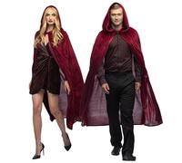Boland 70997 - Mantello da vampiro in velluto per Halloween, carnevale e costumi, 170 cm, tunica per adulti