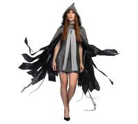 Boland 71008 - Mantello con frange cupo Vampire, per adulti, mantello con cappuccio, costume, carnevale, Halloween, festa a tema, Halloween