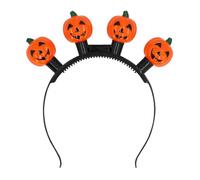 Boland - 72328 - Zucca diadema LED con batteria, cerchietto per costumi, Halloween e carnevale, teschio