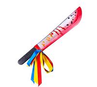 Boland 72360 - Machete Horror Clown, 1 pezzo, lunghezza 53 cm, sangue, nastri multicolore in plastica, arma spada, psicopati, psicopati, accessori per carnevale, feste a tema, Halloween