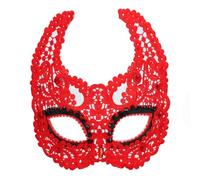 Boland 72386 - Maschera da diavolo con pizzo applicato, maschera per costumi, Halloween e carnevale