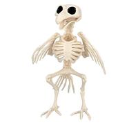 Boland 72406 - Scheletro per uccelli, dimensioni 20 cm, bocca mobile, finta in plastica, decorazione per Halloween, Carnevale o festa a tema