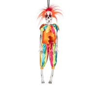 Boland 73200 - Decorazione horror appesa, scheletro clown, 40 cm, decorazione per feste a tema e Halloween, decorazione da appendere