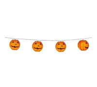 Boland 73230 - Catena luminosa con lampioni di zucca, lunghezza 185 cm, con 2 batterie AA, decorazione per Halloween, decorazione per feste