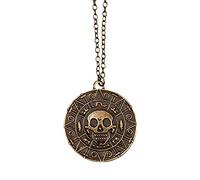 Boland 74126 - Collana pirata, bigiotteria con ciondolo, per adulti, amuleto pirata, teschio, rapinatore marino, pescatore, Carnevale, Carnevale, Fastnacht, Halloween, festa a tema