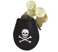 Boland 74300 - Borsa Pirata con 12 Dobloni, Diametro 4 cm