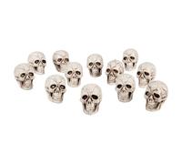 Boland - 74390 - Set di teschi, 12 pezzi, dimensioni 4 x 3 cm, decorazione scheletro, decorazione per Halloween, festa a tema e carnevale
