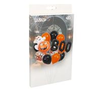 Boland 74677 - Set di Palloncini per Halloween, Decorazione con Palloncini in Foil, Palloncini a coriandoli e Accessori