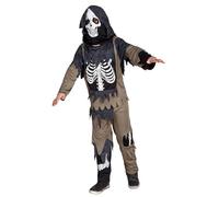 Boland- Costume Scheletro Zombie Skeleton per Bambini, Nero/Beige, 7-9 anni, 78049