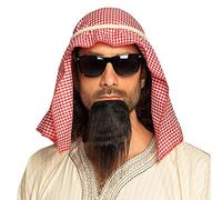 Boland 81034 - Set costume sceicco, bandana, corda, occhiali da festa, pizzetto, arabo, sultano, feste a tema, carnevale