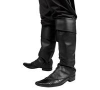 Boland 81996 Pirate Musketeer Top in pelle sintetica nera - NUOVO