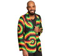 Boland 82026 - Giacca Rastaman, multicolore, blazer da uomo, giamaica, giacca, carnevale, festa a tema, Halloween