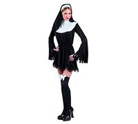 Boland 83817 - Set di costumi da suora sexy, bianco e nero, taglia M, abito corto e cuffietta, set di costumi per carnevale, festa a tema o JGA