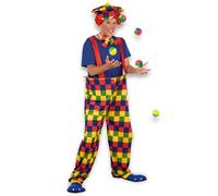 Boland 83826 - Costume da clown per adulti, taglia M/L, cappello, papillon e pantaloni, set costume, circo, compleanno, carnevale, festa a tema