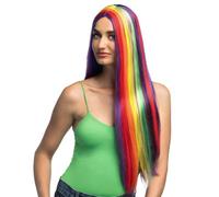 Boland 85719 - Parrucca arcobaleno per adulti, acconciatura in capelli sintetici per feste a tema, pride festival o carnevale, accessorio per costumi in maschera