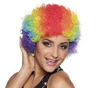 Boland 85859 - Parrucca pop, multicolore, capelli sintetici, ricci, arcobaleno, per adulti, accessori per costumi, clown, move, Christopher Street Day, festa a tema, Carnevale