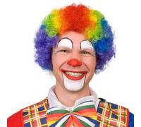 Boland 85926 Curly Clown Wig, Multicoloured, Colourful, Curly, Synthetic Hair, f