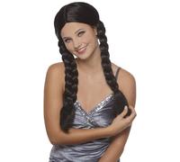 Boland 86188 - Parrucca Natascha con Trecce Lunghe, Nero