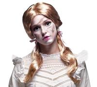 Boland 86379 - Parrucca da scolaretta per adulti, trecce di capelli sintetici con fiocchi, acconciatura per costumi di carnevale e travestimento, accessori per costumi di carnevale, festa a tema o JGA