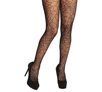 Boland 87844 - Collant Spider, donna, adulto, nero con motivo a ragnatela, costume, streghe, ragni, ragnatela, accessorio, carnevale, festa a tema, halloween