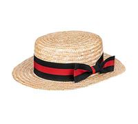 Boland 90993 - Cappello di paglia con fascetta, copricapo, francesi, imbianchini, spiaggia, vacanze, costumi, carnevale, feste a tema
