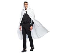 Boland 96939 - Mantello con cappuccio, guardiano della notte, bianco, ca. 180 cm