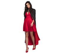Boland 96940 - Mantello da vampiro con colletto, 2 in 1, mantello reversibile, nero o rosso, lunghezza 170 cm, coprispalle, costume, carnevale, festa a tema, Halloween