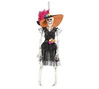 Boland 97035 - Decorazione La Flaca per feste a tema e Halloween, decorazione appesa donna scheletro con fiori, decorazione per feste per Dia de los Muertos
