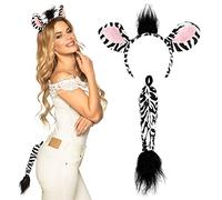 Boland Set costume 52320 – Kit Zebra con cerchietto, orecchie e coda