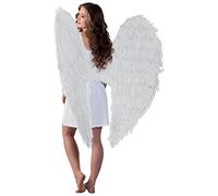 Boland - Ali di piume d'angelo, 120 x 120 cm, angelo, decorazione, Natale, San Valentino, carnevale, Halloween, festa a tema, costume, teatro, accessorio, travestimento